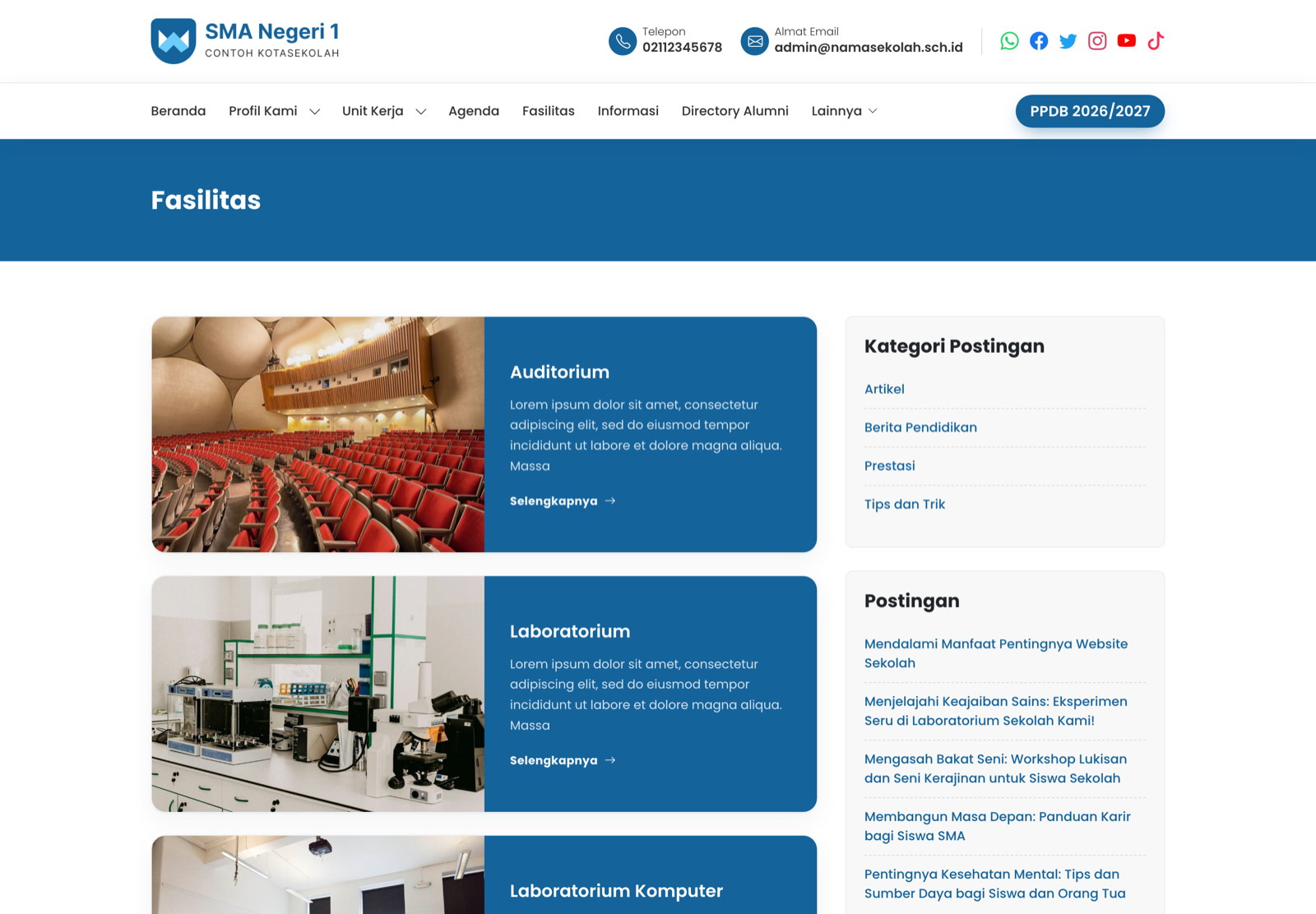 Fasilitas Sekolah